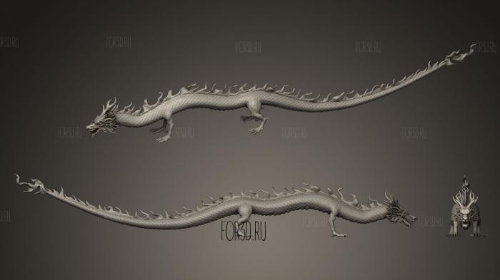 Asian Dragon stl model for CNC